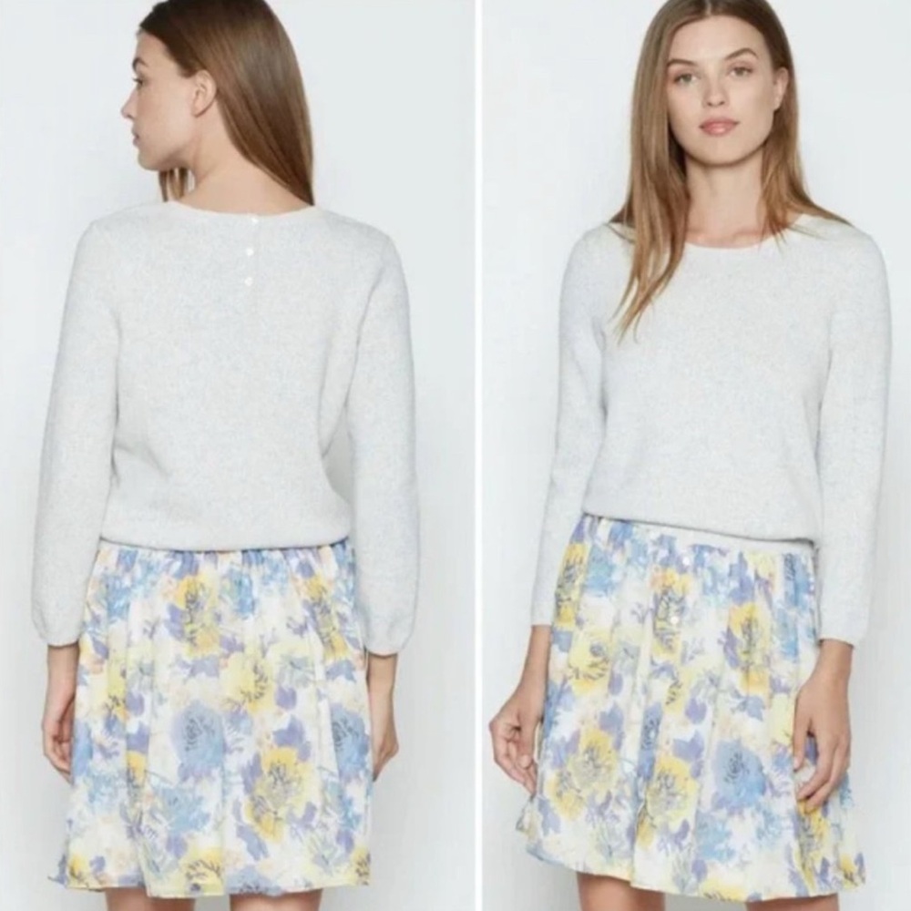 NWT Joie mixed media dress large sweater skirt $388.00 Anthropologie